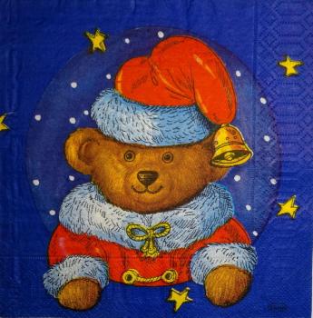 118 Bären Weihnachten - 3-lagig(blau) - Duni