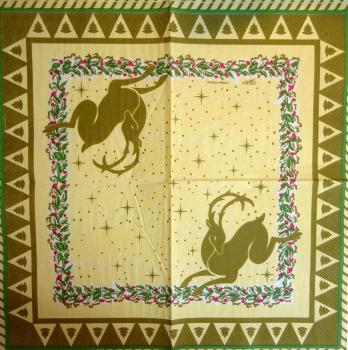 222 Deer - 3-ply - Paper Art - Elleen Toohey