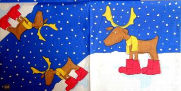 227 Hirsche - 3-lagig (blau) - ppd