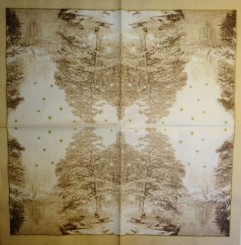 196 Winter Landscape - 3-ply (brown)