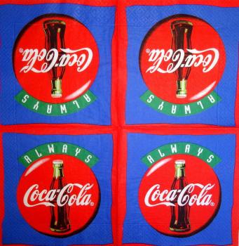 005 Coca Cola - 3-ply - (blue/red)