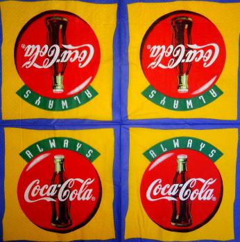 005 Coca Cola - 3-lagig - (gelb/blau)