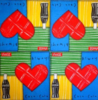 002 Coca Cola - 3-ply - (red/blue)