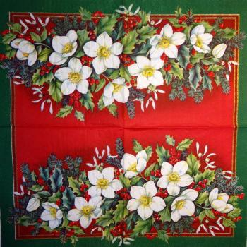 133 Christmas Flowers - 3-ply (red) - Ihr