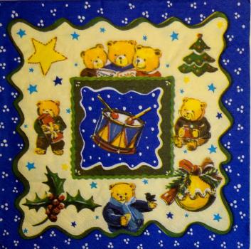 136 Bären Christmas - 3-ply (blue) - ti-flair