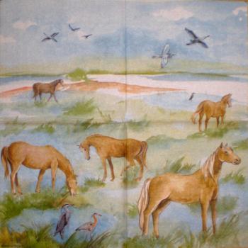 046 Horses - 3-ply - Madame est Servie