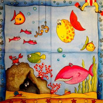 021 Dolphin / Whale / Shark - 3-ply - Vielseidig
