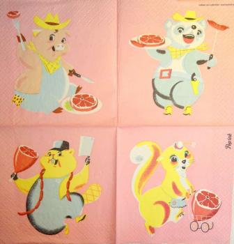 074 Animals Autumn - 3-ply - Popink - CS