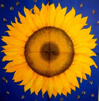 166 Sunflowers - 3-ply (blue) - Stewo