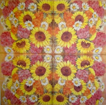 169 Sonnenblumen - 3-lagig - 35x35 cm