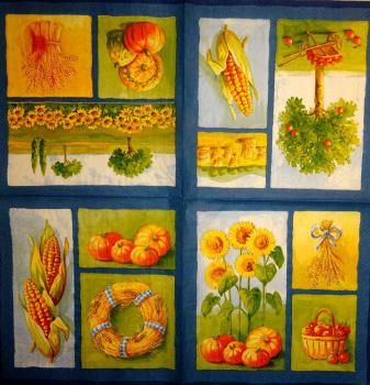 037 Sunflowers - 3-ply (blue) - Ihr