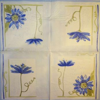 315 Flowers Others - 3-ply (blue)