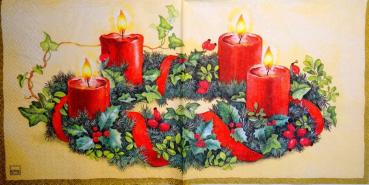 009 Candles - 3-ply (orange) - Home Fashion