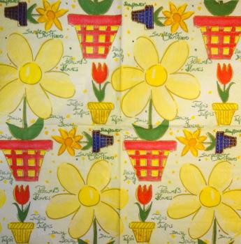 008 Tulips - 3- ply (cream) - Home Fashion