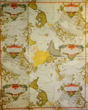 053 Länder Others - 3-ply - Caspari - Pierre Frey - Map of the World - Bistro - 33x40 cm