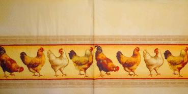 154 Rooster,  Hen - 3-ply (beige) - Paw