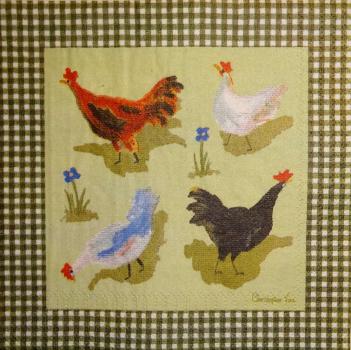 170 Hahn, Huhn - 3-lagig - Künstler