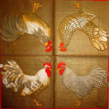 179 Hahn, Huhn - 3-lagig - Caspari