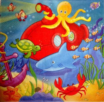 013 Dolphin / Whale / Shark - 2-ply - Amscan - CS