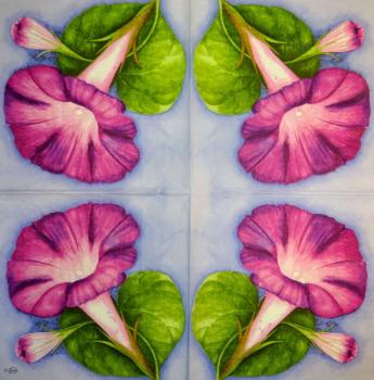 324 Flowers Others - 3-ply (purple/purple) - Ambiente