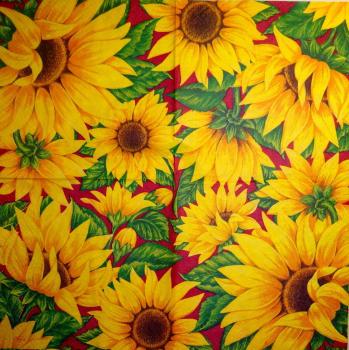 134 Sunflowers - 3-ply (red) - Paw