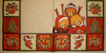 003 Bären Christmas - 3-ply (beige)