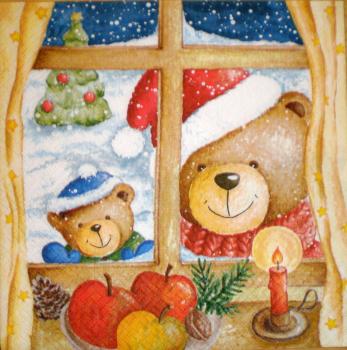 025 Bären Christmas - 3-ply