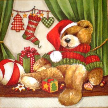 030 Bären Christmas - 3-ply