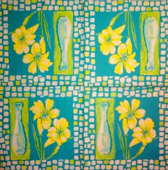 283 Blumen Sonstige - 3-lagig(blau)