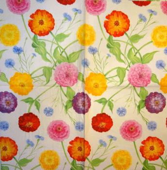 261 Flowers Others - 3-ply (weiß) - Caspari