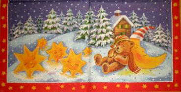 049 Bären Christmas - 3-ply (red)