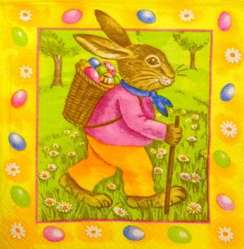 065 Rabbits:  unnatürlich - 3-ply (yellow/pink) - Ti-Flair