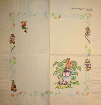 240 Rabbits:  unnatürlich - 3-ply  - Craetive Papers 1988 - C.R. Gibson - Peter Rabbit