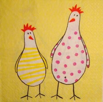 197 Rooster,  Hen - 3-ply