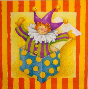 082 Clowns - 3-ply (yellow/orange) - Stewo