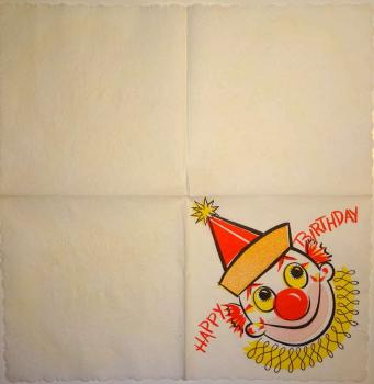 084 Clowns - 1-ply - 31x31 cm - Waved Edge