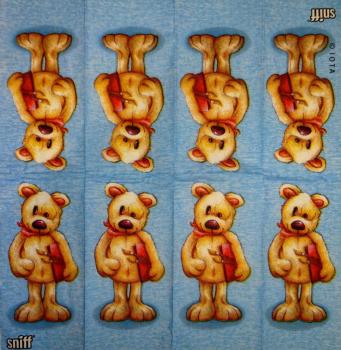 210 Teddy - 4-ply (blue) - Sniff - Handkerchief