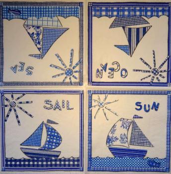243 Maritime - 3-ply (weiß/blau) - Ihr