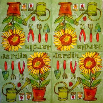 040 Sunflowers - 3-ply (grün)