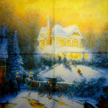 239 Winter Landscape - 3-ply - Thomas Kinkade