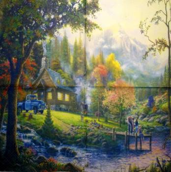 201 Garten - 3-lagig - Thomas Kinkade