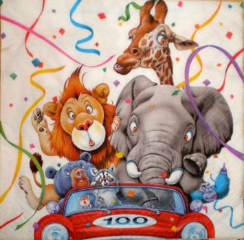 004 Tiere Afrika: Diverse - 3-lagig - Colourful Life
