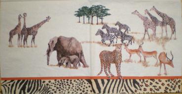 042 Animals Africa: Divers - 3-ply - Ambiente