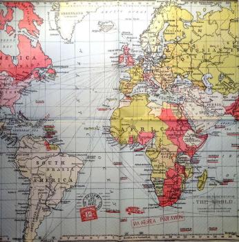 017 Länder Others - 3-ply - Map of the World