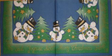 003 Schneemann - 3-lagig (blau) - Home Fashion