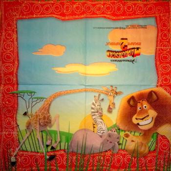 030 Tiere Afrika: Diverse - 2-lagig - Hallmark - Madagascar 2008 - CS