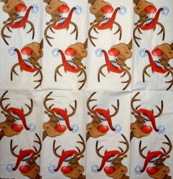 286 Hirsche - 4-lagig - Colourful Life - Rudolph - Taschentuch