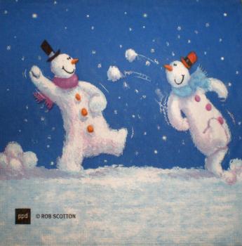 030 Schneemann - 3-lagig (blau) - ppd - Rob Scotton