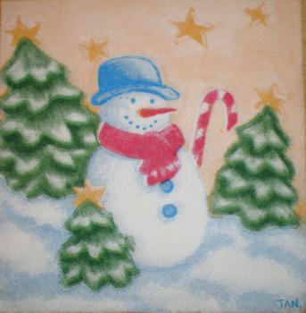 033 Schneemann - 2-lagig - TAN