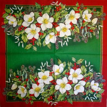 133 Christmas Flowers - 3-ply (grün) - Ihr - CS